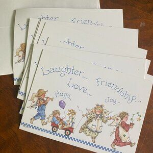 Laughter Friendship Angels Sandi Gore Evans vintage 1980s notecards lot of 8